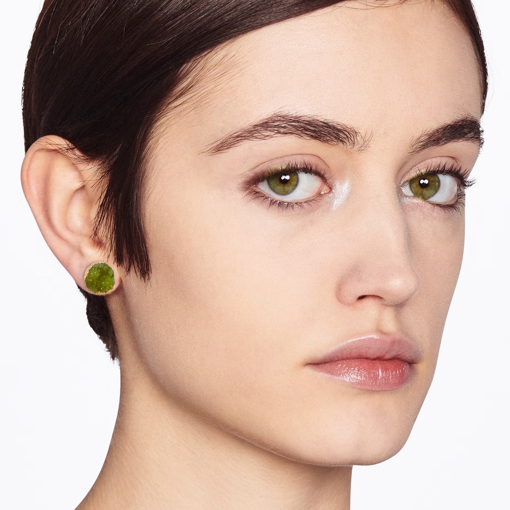 Anthropologie Mint Druzy Quartz Earrings - Picture 3 of 7